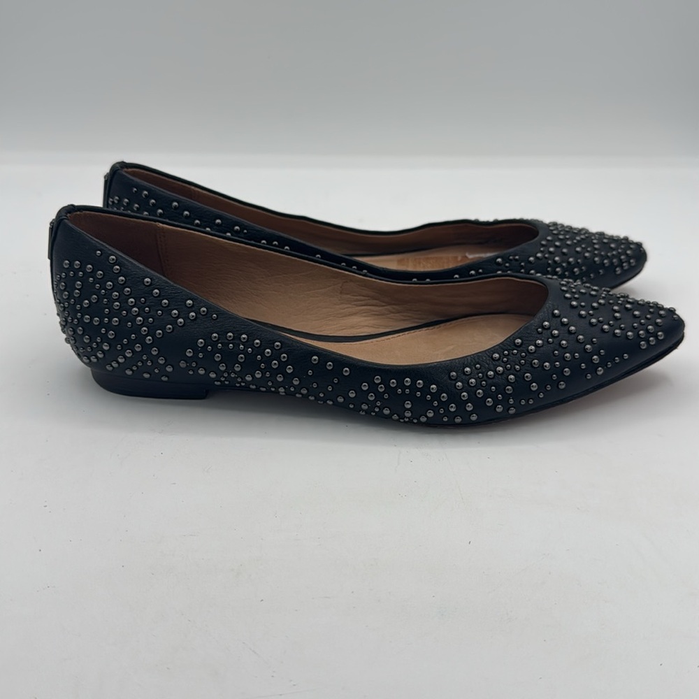 Coach Rory Black Studded Leather Ballet Flats 5.5 - Picture 3 of 5